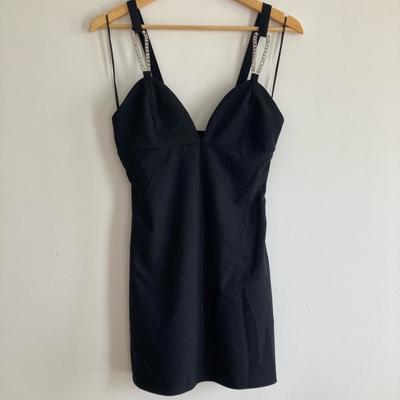 Zara Dresses & Skirts - [ ₹1200 ] Zara Rhinestone Straps Black Dress